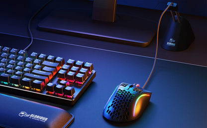 Glorious Mouse Bungee - Flexible Cable Management for Gaming - Black - Model G-MB-BLACK - Durable Rubber Material