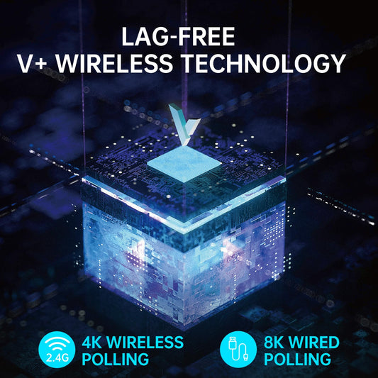 Rapoo VT9PRO 4K Wireless Gaming Mouse - PAW 3398 Sensor, 26000 DPI, 10 Programmable Buttons, Black