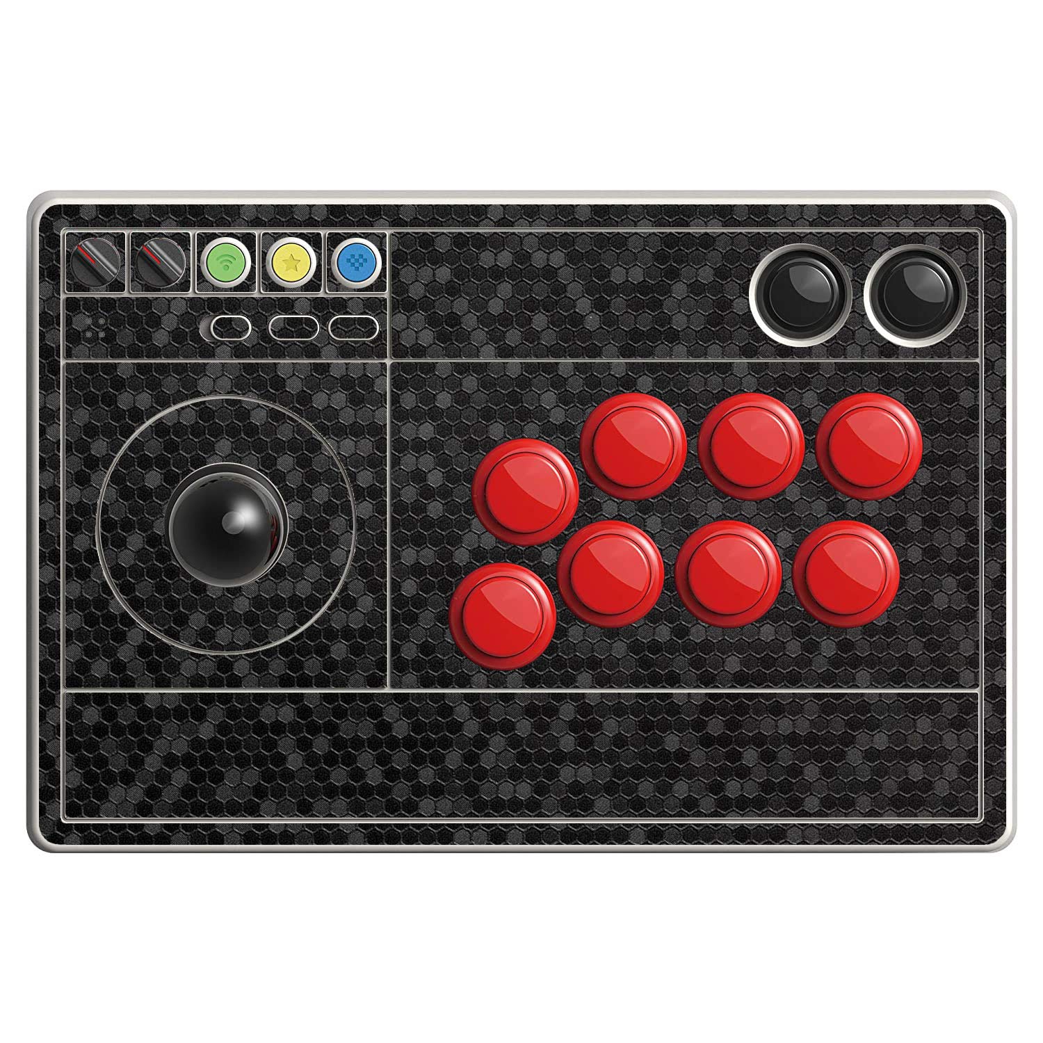 SopiGuard Sticker Skin for 8BitDo Arcade Stick Top Panel Only Vinyl Decal Wrap (Honeycomb Black)
