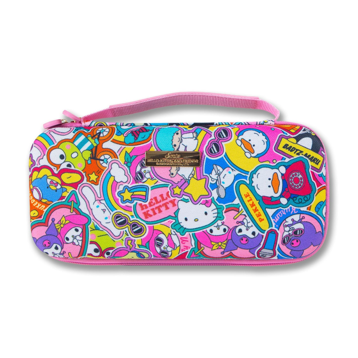 Sonix Nintendo Switch Carrying Case - Protective Travel Case, 10.5x5x2.5, Hello Kitty Stickers, Model 800-001-SNX