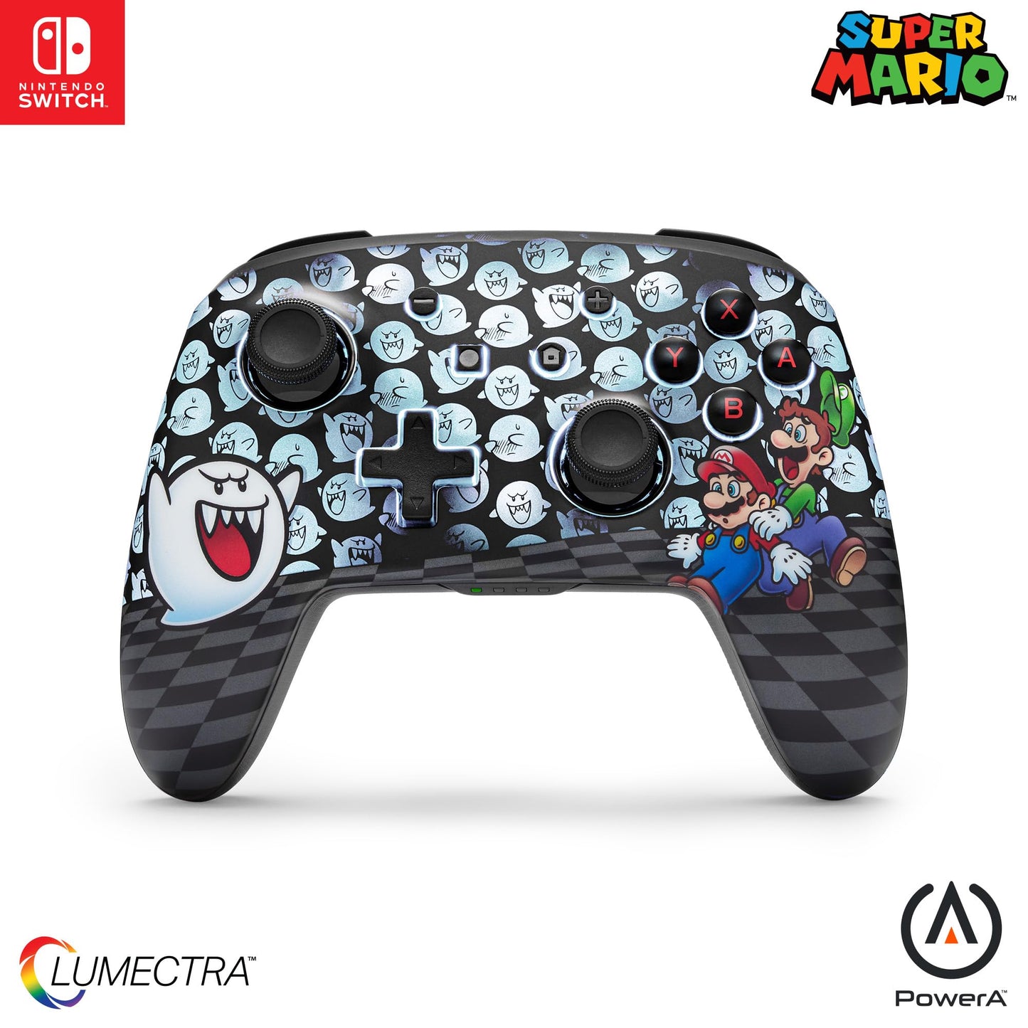 PowerA Enhanced Wireless Controller for Nintendo Switch - Mario Peek-A-Boo, Rechargeable, Motion Controls, Model NSGP0431-01