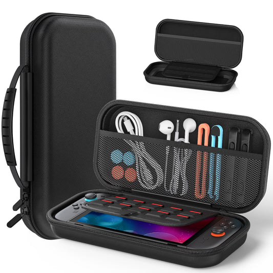 Klipdasse Switch 2 Slim Case for Nintendo Switch 2 (2025)/Switch/OLED  Hard Shell Carry Case with Soft Lining  10 Card Slots  Durable Ballistic Nylon  Soft Silicone Handle  for Nintendo Switch2