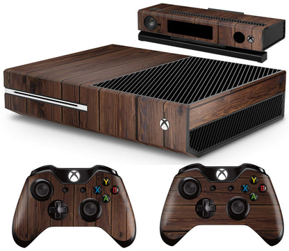 giZmoZ n gadgetZ Xbox Wood Console Skin Decal + 2 Controller Skins - Mahogany, Compatible with Xbox One & Kinect, Model GNG-XB-WOOD-SKINS