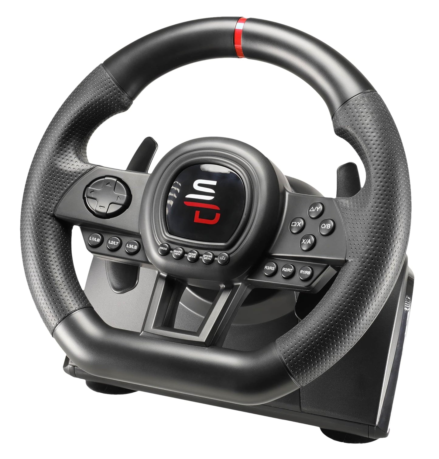 SUBSONIC Superdrive SV650 Racing Steering Wheel with Pedals & Paddle Shifters for Xbox Series X/S, PS4, Xbox One, PC - Black
