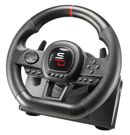 SUBSONIC Superdrive SV650 Racing Steering Wheel with Pedals & Paddle Shifters for Xbox Series X/S, PS4, Xbox One, PC - Black