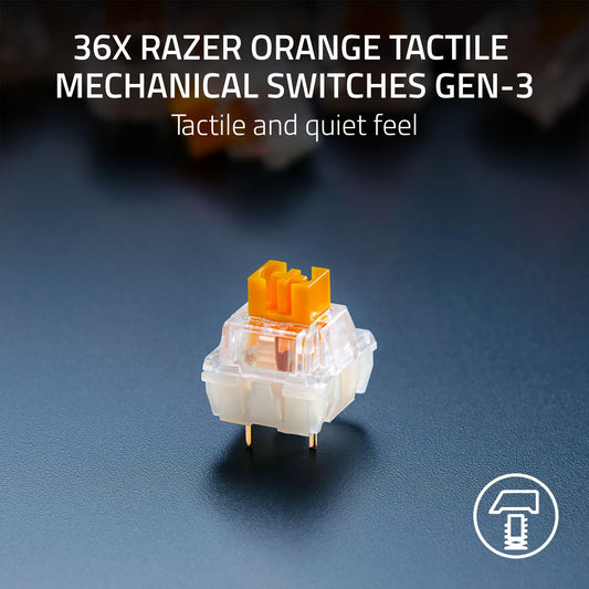 Razer Mechanical Switches Replacement Pack for Gaming Keyboard: Gen-3 Orange Tactile Switches- 2.0mm Actuation Point at 50g- Tra