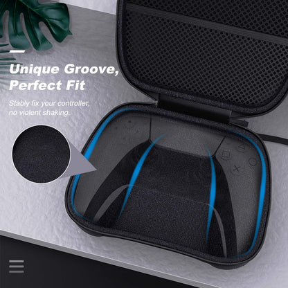 MoKo PS5 Controller Carrying Case, Hard Shell EVA Protective Cover, Black, Model P840034661187