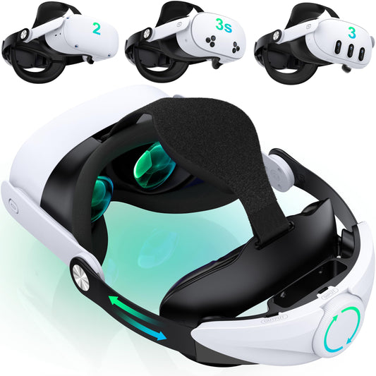 Head Strap for Meta Quest 3S/Quest 3/Quest 2  VR Headset Strap with Adjustment Dials  Soft Padding  Enhanced Comfort