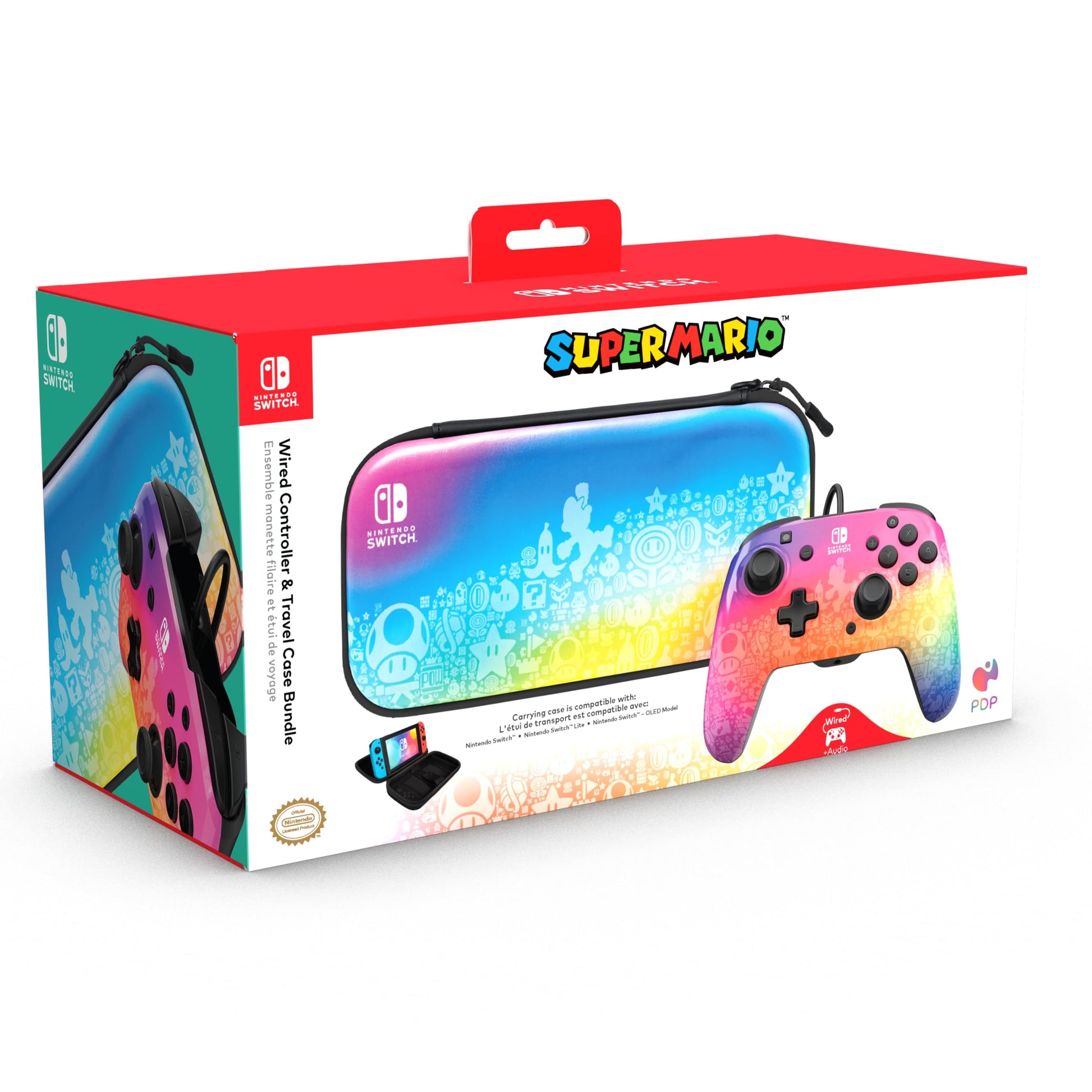 PDP REMATCH Controller & Tpartyl Case Bundle: Star Spectbeverage - Nintendo Switch  Nintendo Switch Lite  & Nintendo Switch - OLED Model