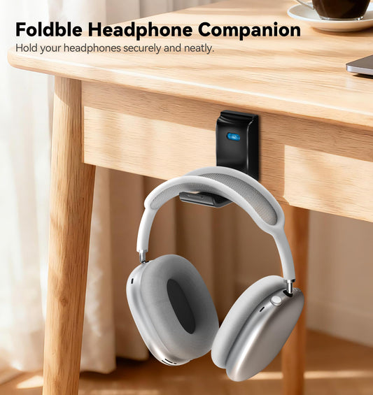 Kosker Headphone Stand Wall Mount - Gaming Headset Holder, 2 Pack, Black, Ideal for Office & Console Accessories for PS5/XBOX/PS4