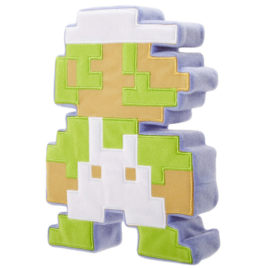 World of Nintendo 8-Inch Luigi Plush Toy, Model 88768, Soft Plush Material, Classic 8-Bit Design