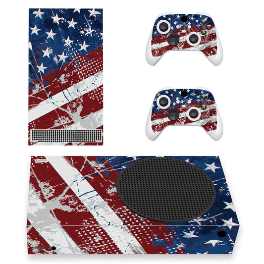 PlayVital Impression US Flag Custom Vinyl Skins for Xbox Core Wireless Controller  Wrap Decal Cover Stickers for Xbox Series S Console Controller