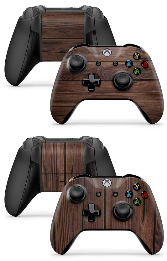 giZmoZ n gadgetZ 2 x Mahogany Wood Controller Skins Full Wrap Vinyl Sticker Compatible with Xbox One/S/X