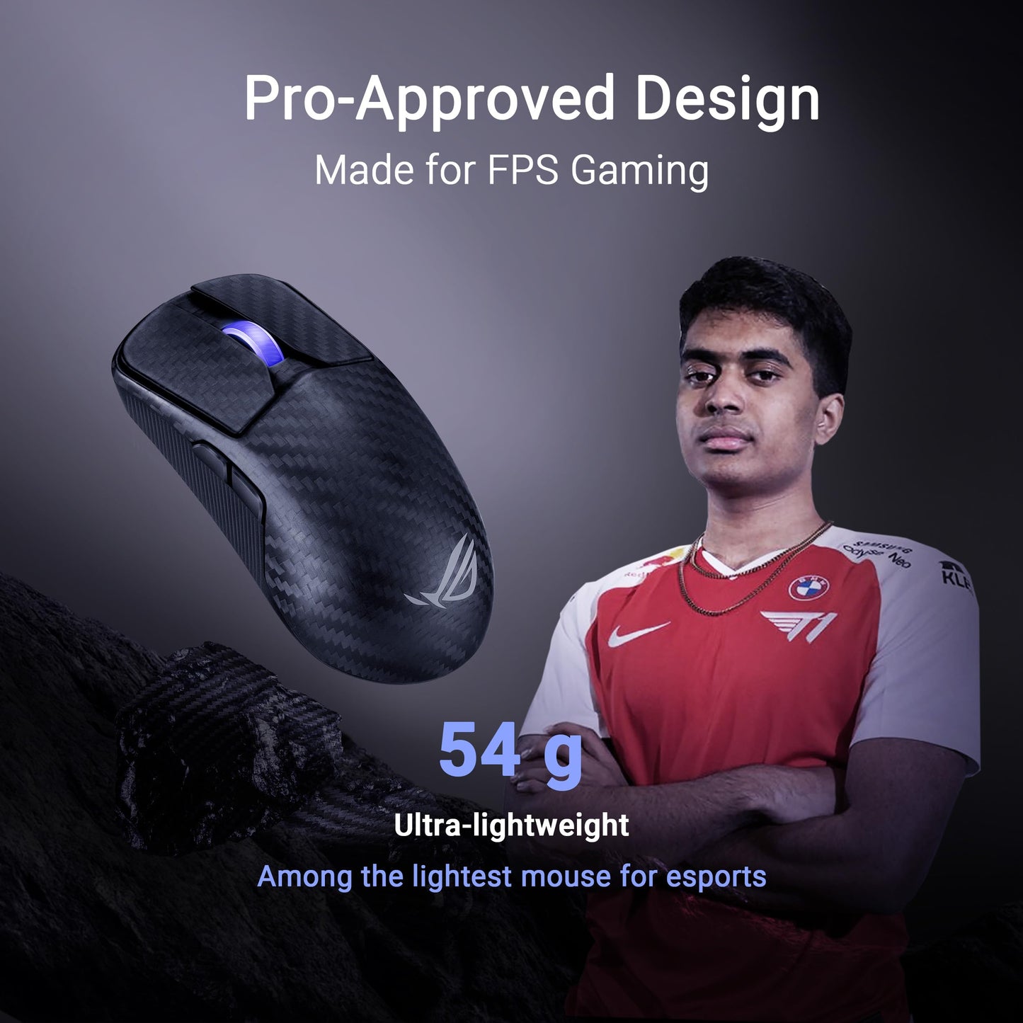 ASUS ROG Harpe Ace Extreme Wireless Gaming Mouse - 47g, Tri-Mode, 42K DPI, Black