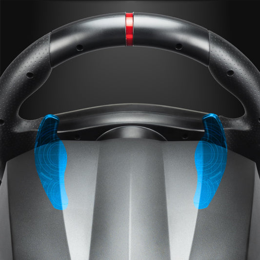 SUBSONIC Superdrive GS850-X Racing Steering Wheel with Manual Shifter, 3 Pedals & Paddle Shifters for Xbox Series X/S, PS4, Xbox One - Black