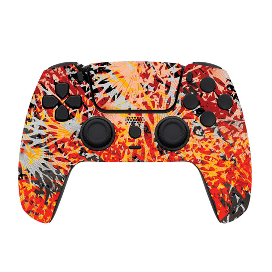 Custom Controllerzz Custom Wireless Controller Compatible with PS5 - Multiple Designs Available (Solar Flare)