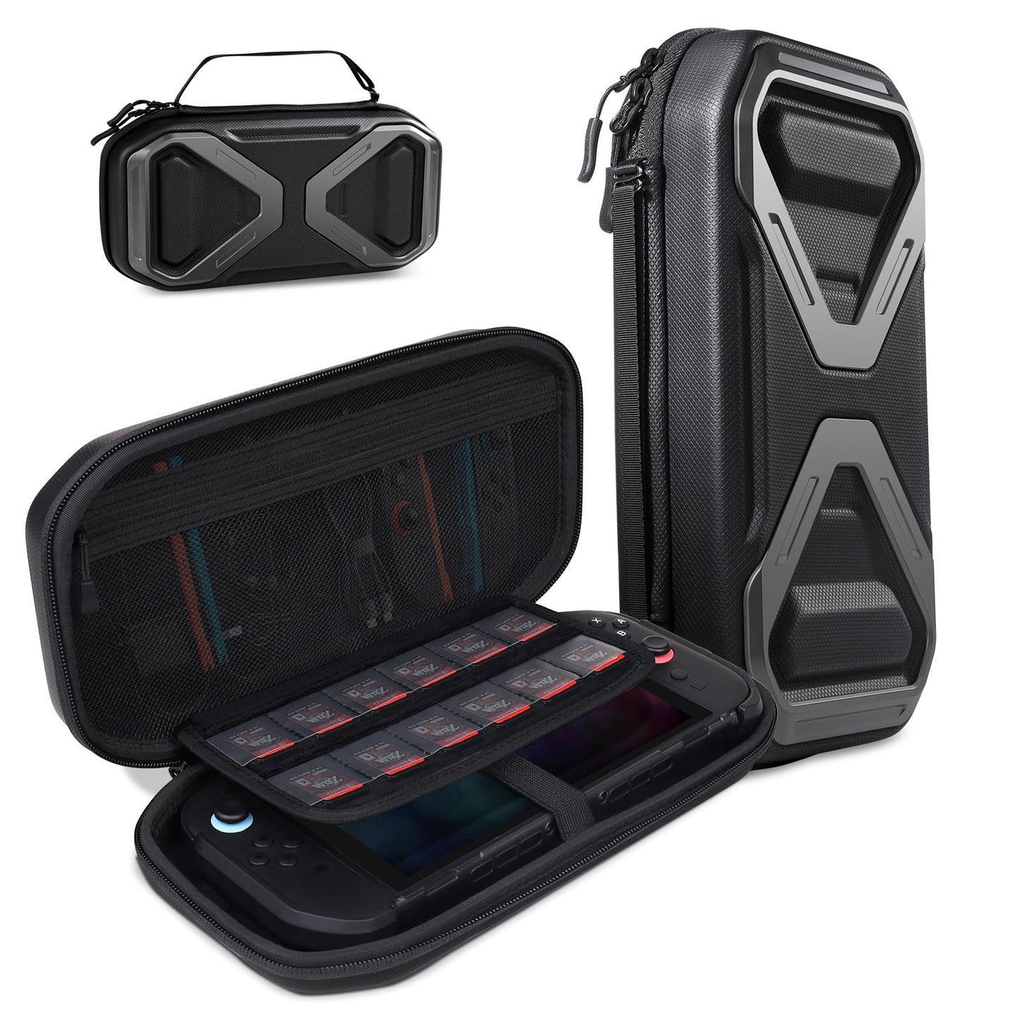 SUPCASE for Nintendo Switch 2 Carrying Case 2025  [12 Game Card Storage] [Military-Grade Protection] Spacious Portable Hard Shell Travel Bag for Nintendo Switch 2 Console & Accessories  Black