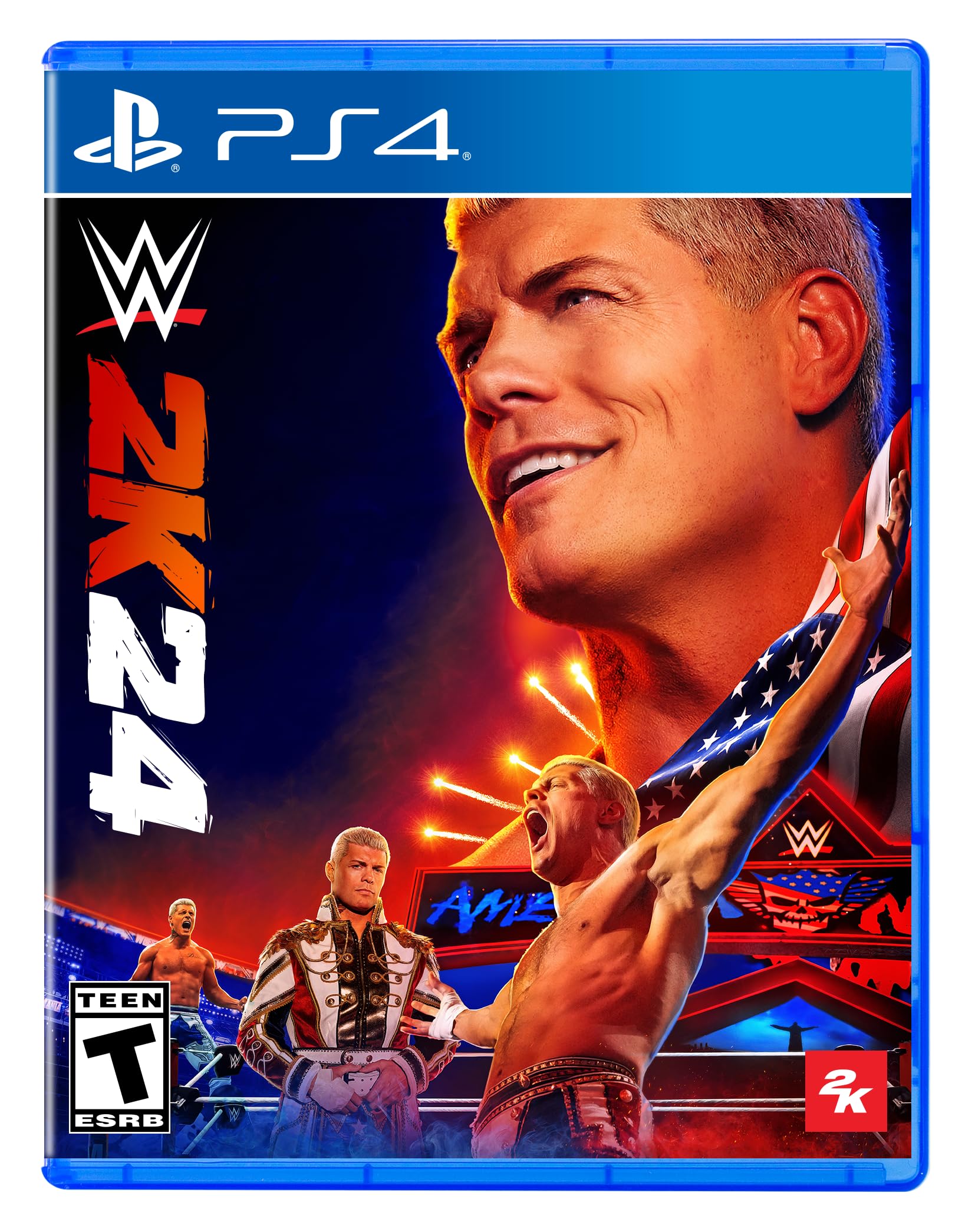 WWE 2K24 Video Game for PlayStation 4 - Exciting Wrestling Action, Model 313230