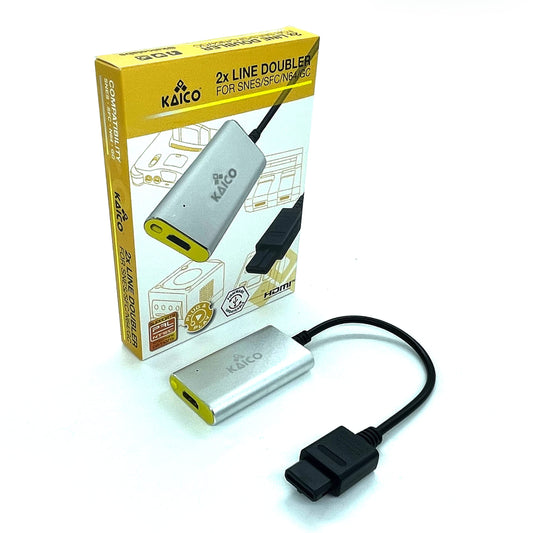Kaico HDMI Cable for Gamecube  Nintendo 64 N64  Super Nintendo SNES (3-in-1) - Supports 2X Line-Doubling - Gamecube/SNES / N64 to HDMI Adapter with S-Video & Composite Signal Output