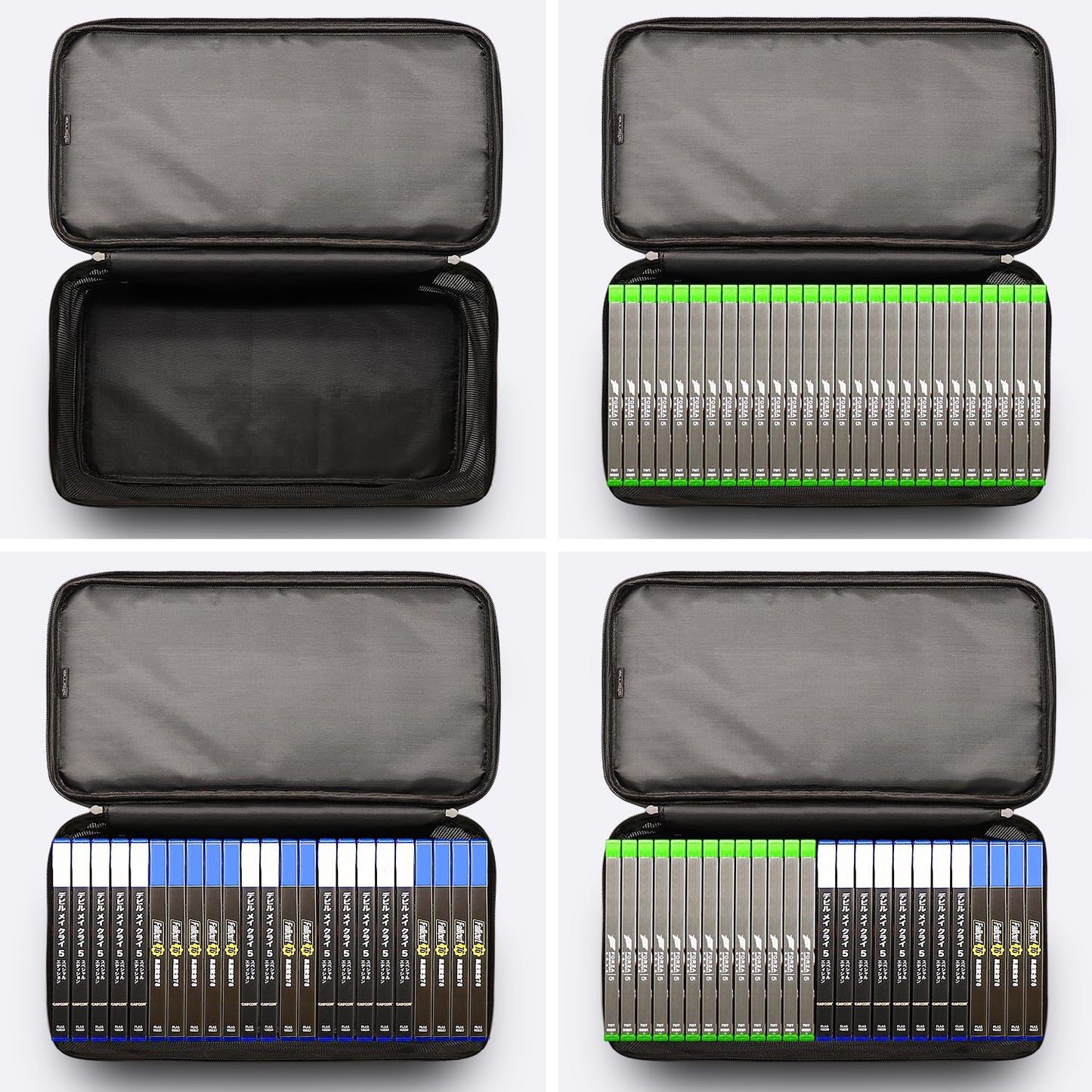 sisma Video Games Storage Bag for Xbox PS5 PS4, Holds 23-27 Discs, Black, Polyester, Model SVG2021031GC