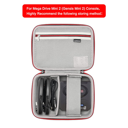 RLSOCO Carrying Case for Sega Genesis Mini 2/Genesis Mini - Black, Model: Genesis Mini 1 Gen