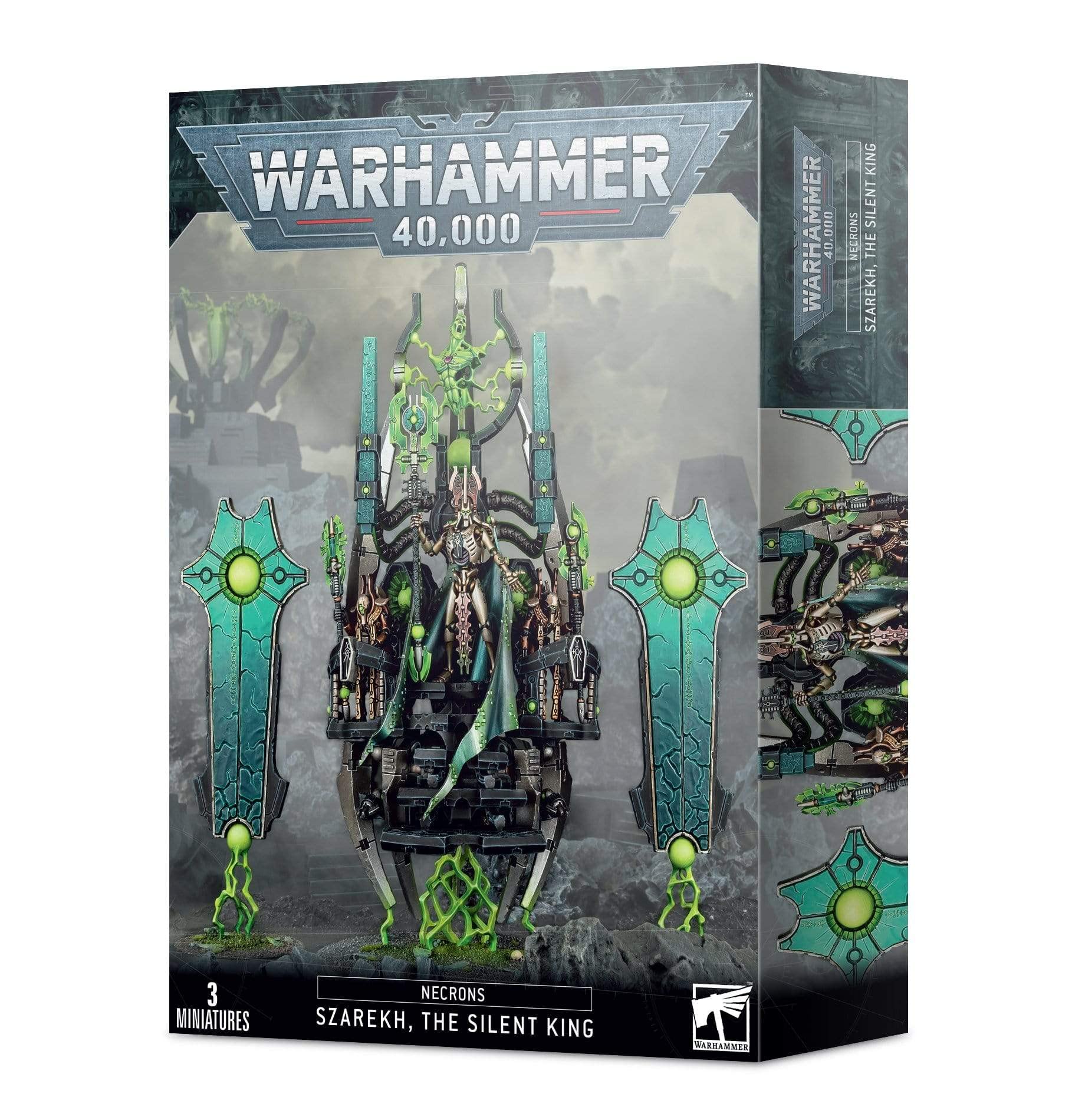 Games Workshop Warhammer 40k Szarekh The Silent King Necrons Model 99120110047 Black Plastic Figure