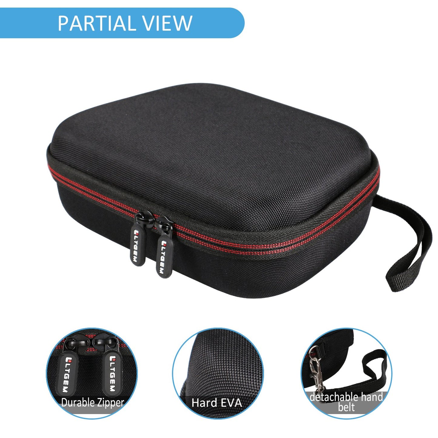 LTGEM EVA Hard Carrying Case for Nintendo Switch Pro Controller, Black, Model CS417