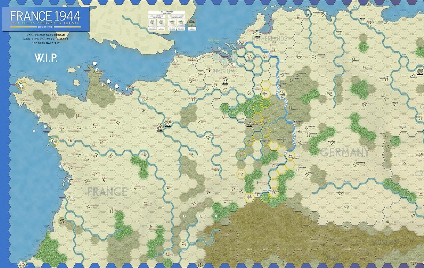 Compass Games France 1944 Board Game - Allied Crusade in Europe, Multicolor, Model CPS1066