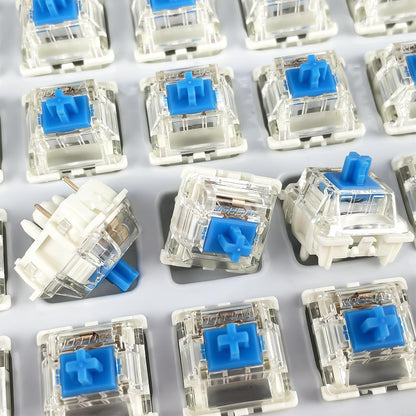 DRAOZA G Pro 3.0 Gateron G Blue Pro 3.0 Clicky Switches, 72PCS Pre-Lubed RGB for MX Mechanical Keyboards, Blue