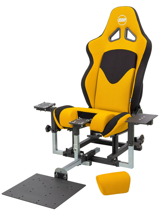 SimFab Modular Flight Simulator Cockpit - DCS Edition, Compatible with Thrustmaster Warthog & Others, Yellow Seat