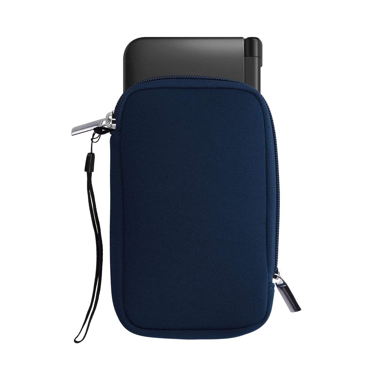 kwmobile Carrying Case Compatible with Nintendo 3DS XL - Neoprene Console Pouch with Zipper - Navy Blue