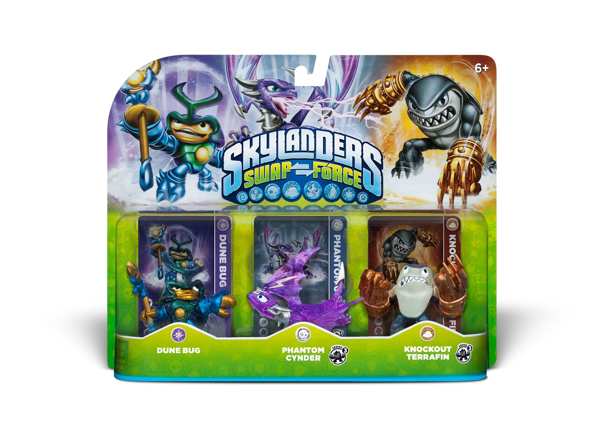 ACTIVISION Skylanders SWAP Force Triple Character Pack - Dune Bug, Phantom Cynder, Knockout Terrafin - Black/Dark Grey, Model 84763