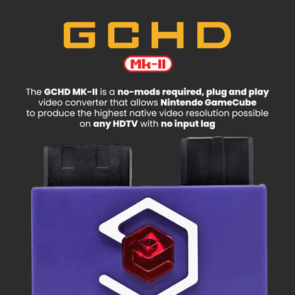 E E·O·N GCHD Mk-II HDMI Adapter for Nintendo Gamecube - Zero Lag, Plug & Play, Purple, Fits DOL-001, Model 432131