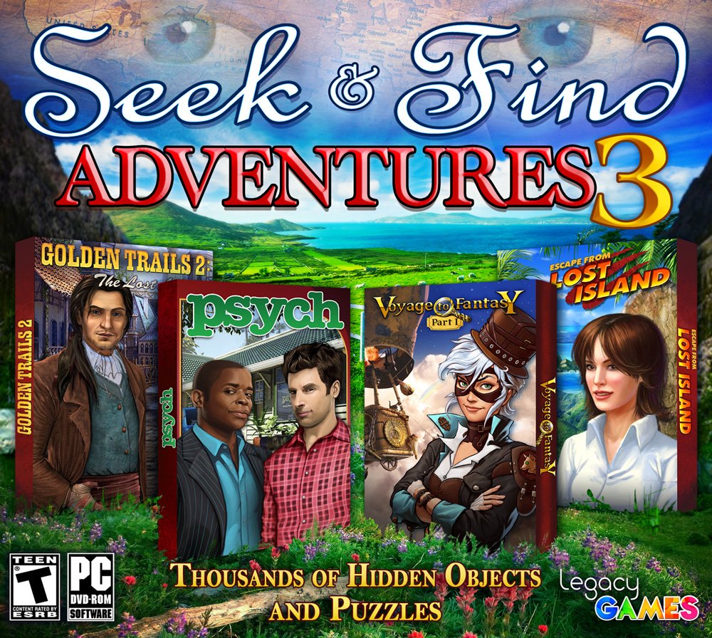 Legacy Games Seek and Find Adventures 3 - 4 Game Pack for Family Fun