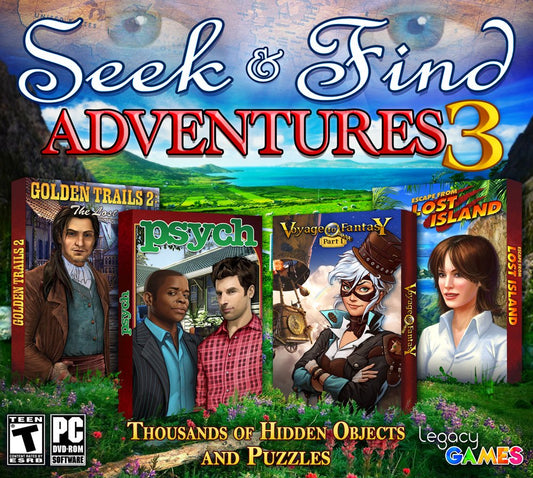 Legacy Games Seek and Find Adventures 3 - 4 Game Pack for Family Fun