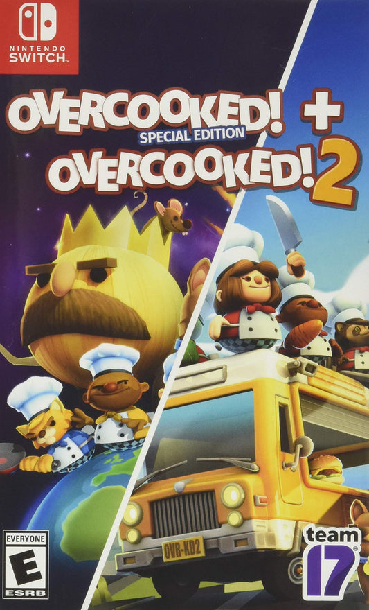 Nintendo Overcooked! Special Edition + Overcooked! 2 - Fun Co-op Cooking Games, Model 812303013416