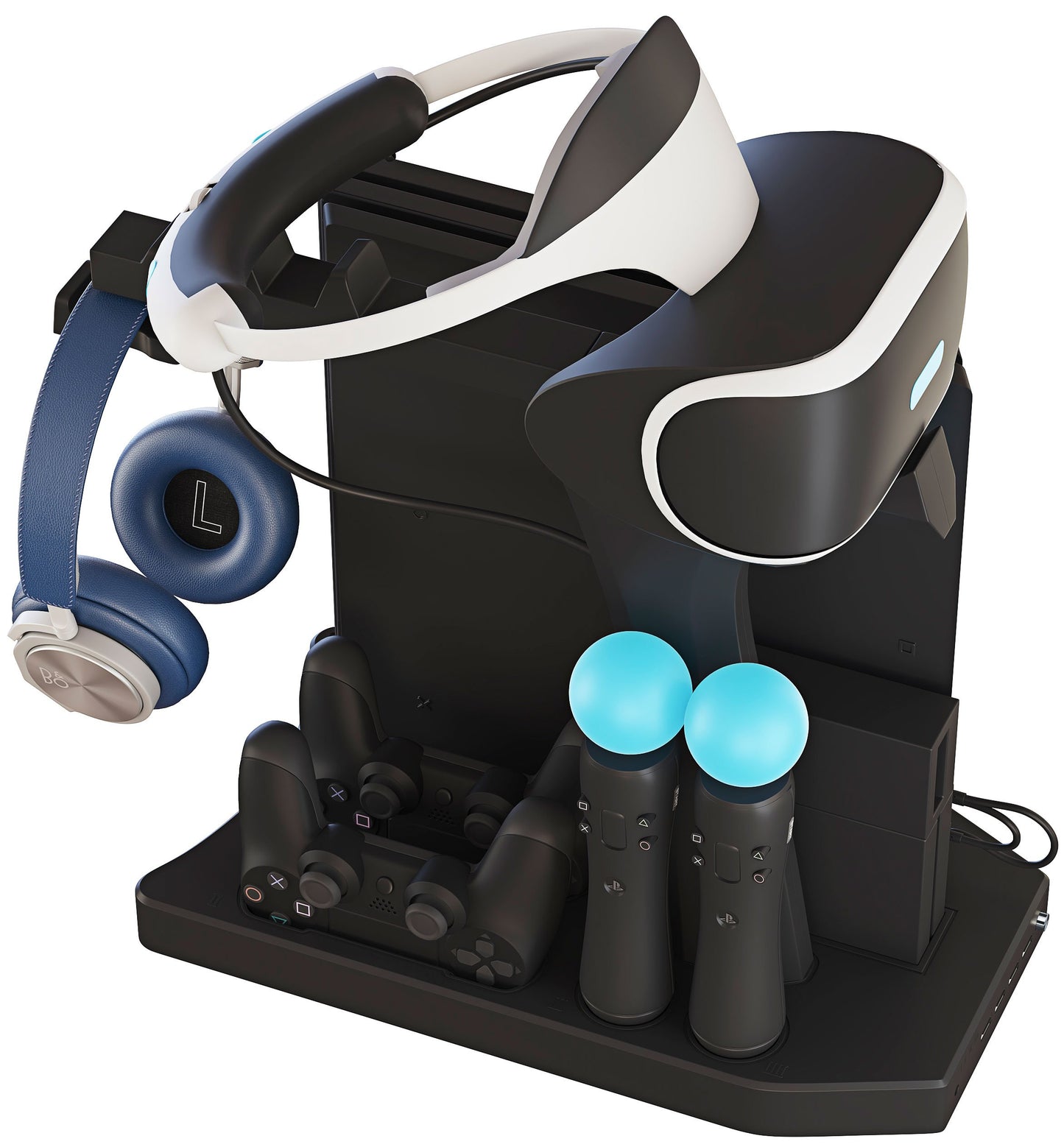Skywin VR Charging Stand for PSVR - Display & Charge PS4 Controllers - Ideal Gift - Model SW-PSVR-CDS, PlayStation 4 Color