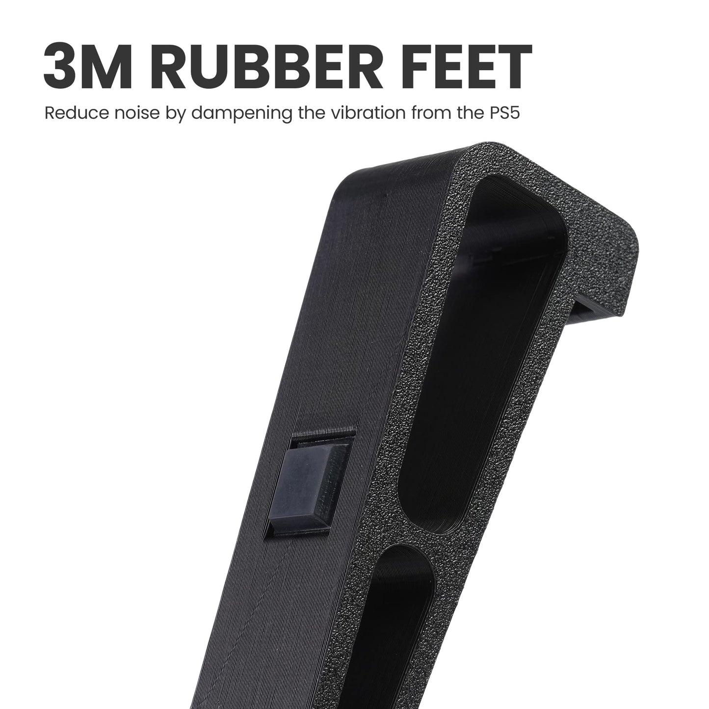 Glistco PS5 Horizontal Stand - Improves Airflow & Stability, Anti-Vibration Base, Galaxy Black, Model PS5-003