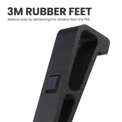 Glistco PS5 Horizontal Stand - Improves Airflow & Stability, Anti-Vibration Base, Galaxy Black, Model PS5-003