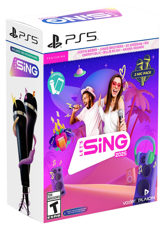 Lets Sing 2025 (2 mic bundle) - PlayStation 5