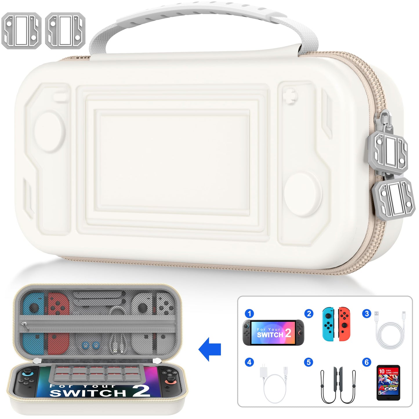 AIfasterfly Switch Carrying Case for Nintendo Switch 2 (2025)/Switch/OLED  Switch Travel Carrying Case Hard Shell Protective for Nintendo Switch 2 Accessories  20 Game Card Slots