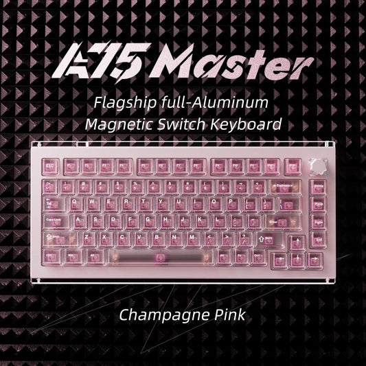 DrunkDeer A75 Master Rapid Activate HE Keyboard, Esports Gaming Keyboard, RT Plus - RT Match, Magnetic Switch - Adjustable Actuation - 8K Hz, 0.01mm - 75% Design, 82 Keys, ANSI, Pink - Qian Switch
