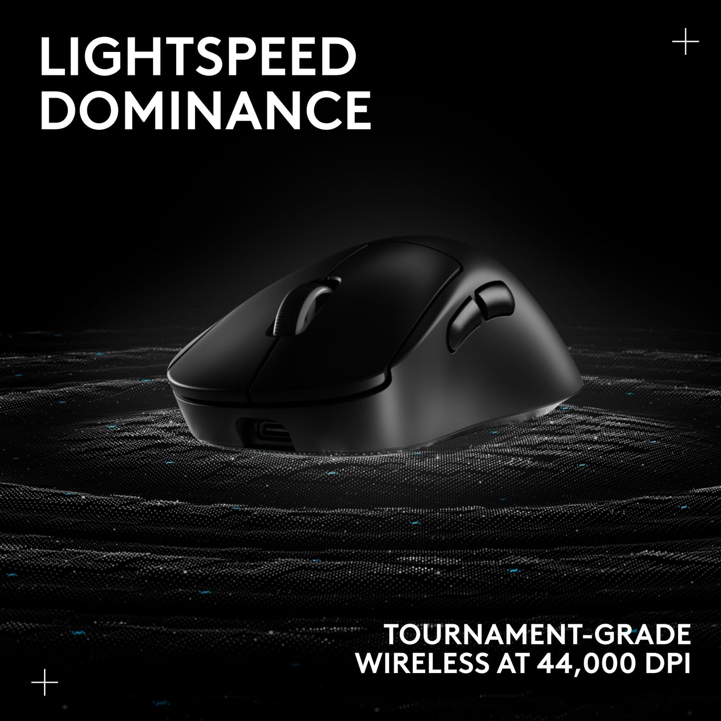 Logitech G PRO X Superlight 2 DEX Wireless Gaming Mouse - 60g, 44k DPI, 8kHz Polling, USB-C, Black, Right-Handed, Model