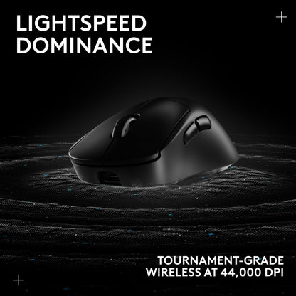 Logitech G PRO X Superlight 2 DEX Wireless Gaming Mouse - 60g, 44k DPI, 8kHz Polling, USB-C, Black, Right-Handed, Model