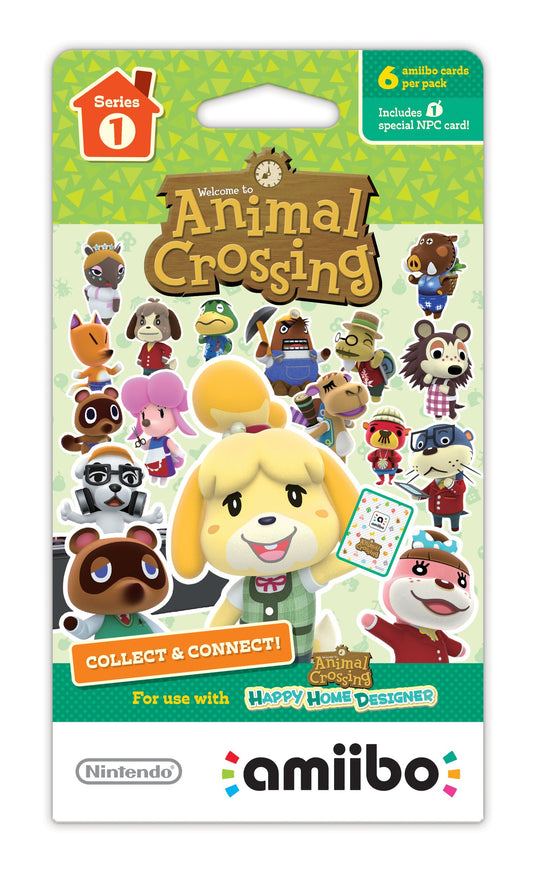 Nintendo Animal Crossing Series 1 Trading Cards - Pack of 6 - Multi-color - Model NVLEMA6A