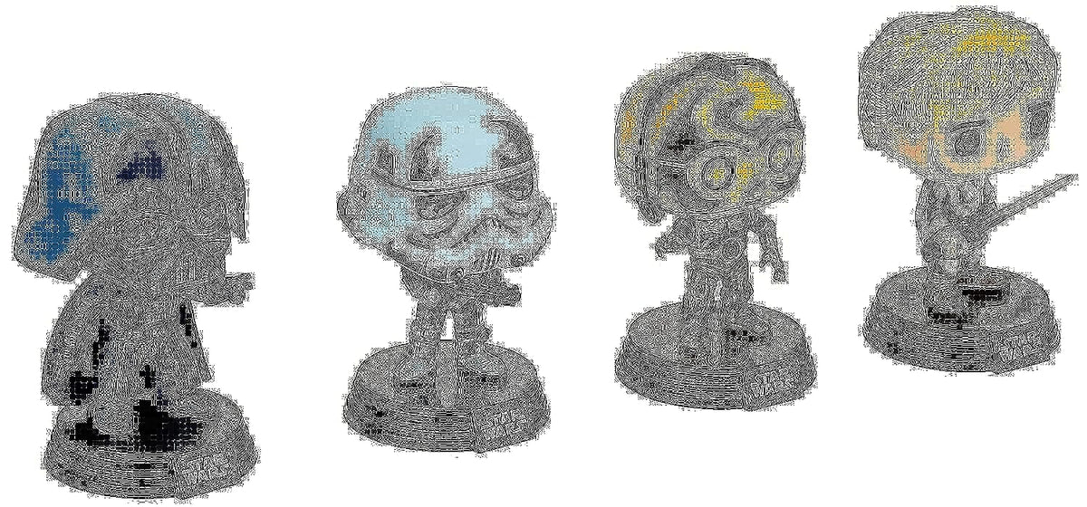 Funko POP! Star Wars Retro Series Darth Vader/Stormtrooper/C-3PO / Luke Skywalker 4 Pack