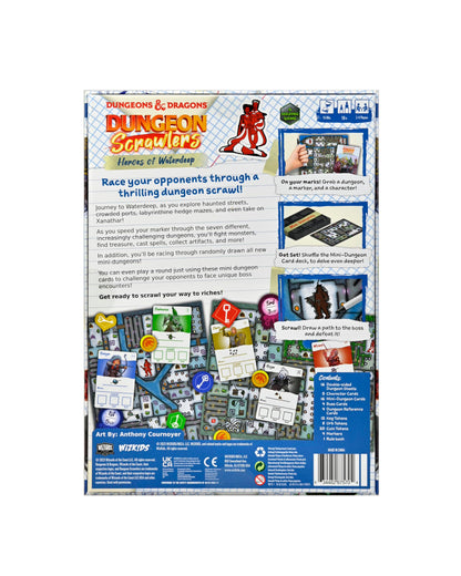 WizKids Dungeons & Dragons: Dungeon Scrawlers - Heroes of Waterdeep, Multicolor, Cardboard, Model 226789