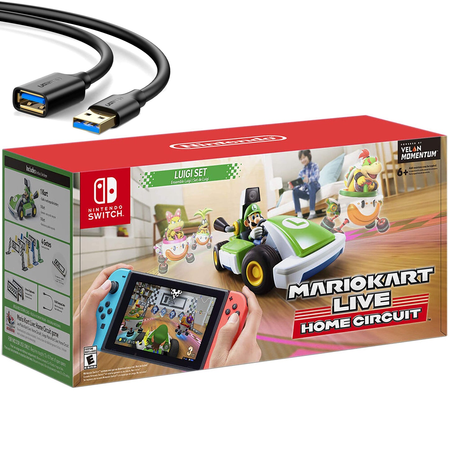 Nintendo 2020 Newest - Mario Kart Live: Home Circuit - Luigi Set Edition - Holiday Family Gaming Bundle for Nintendo Switch  Nintendo Switch Lite - Green (Renewed)