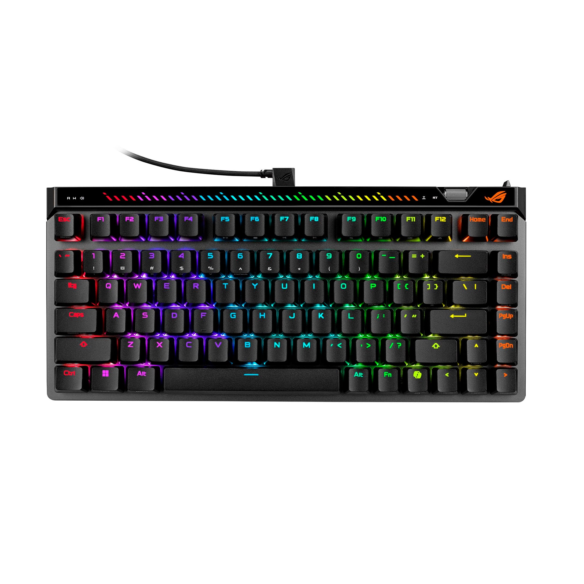 ASUS ROG Falchion Ace 75 HE Wired Analog/Hall Effect Gaming Keyboard - 75% TKL  USB  Hot Swappable HFX V2 Magnetic Switch  Rapid Trigger  8KHz Polling  ABS Keycap  Carry Case  Web-based Config - Black