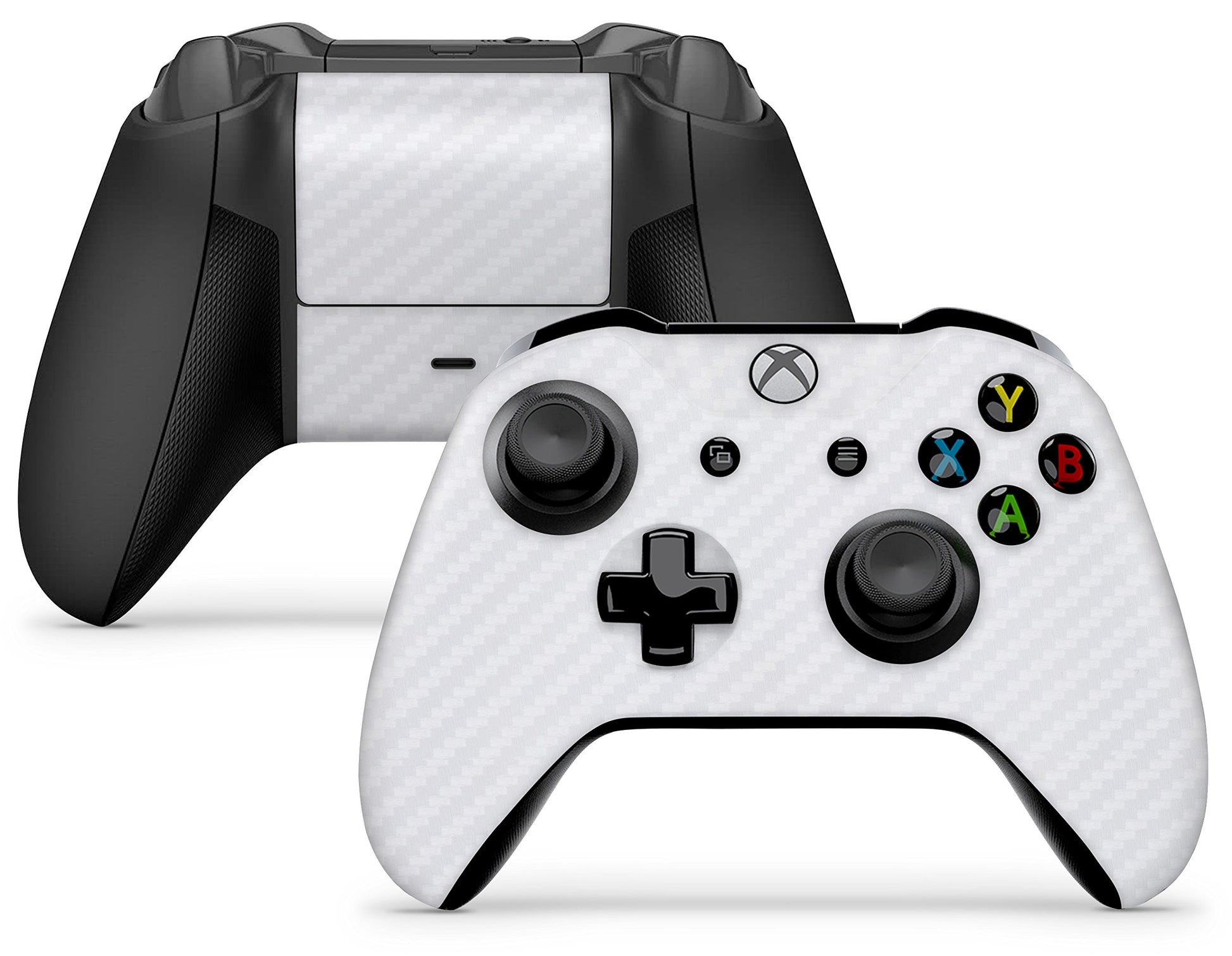GNG Carbon Whote x Controller Skin Decal Sticker Skins Compatible with Xbox One X